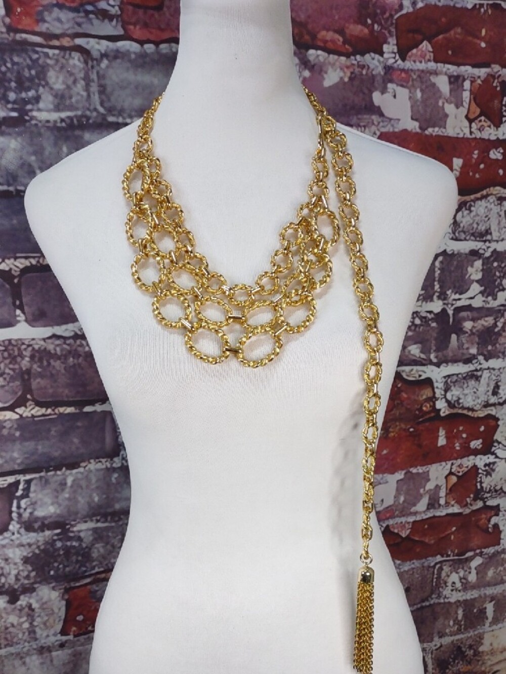 Multi-Strand Draped Rope Chain Link Belt - Picture 3 of 7